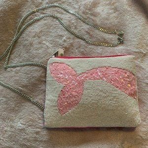 Mermaid mini bag beaded sequined with chain NWT